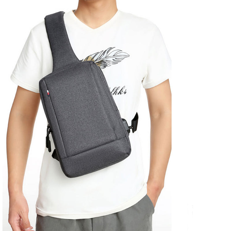 Men's Urban Oxford Crossbody Sling Bag - Waterproof Chest & Shoulder Backpack
