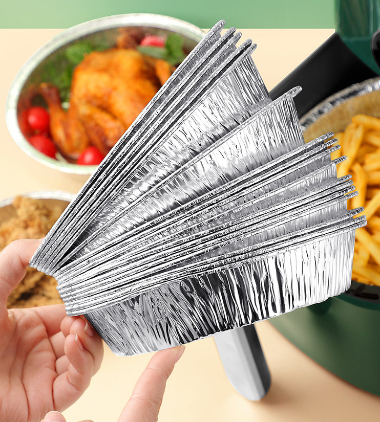 Air Fryer Tin Foil Tray – Disposable Aluminum Baking Liners