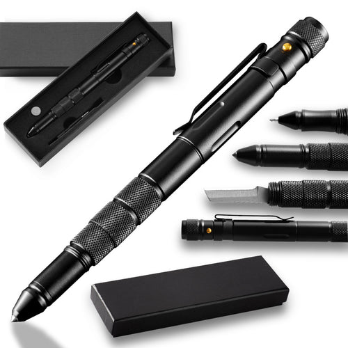 4-in-1 Tactical Self-Defense Pen – Flashlight, Window Breaker & Writing