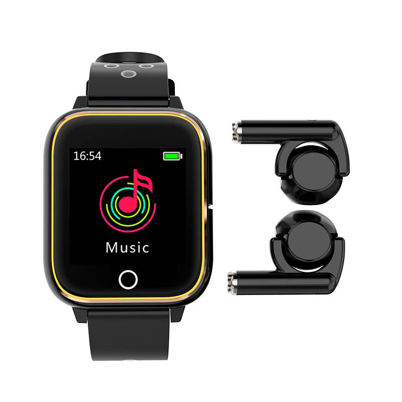2-in-1 Smart Watch & Bluetooth Earbuds - BT 5.0 Health Tracker with Wireless Earphones