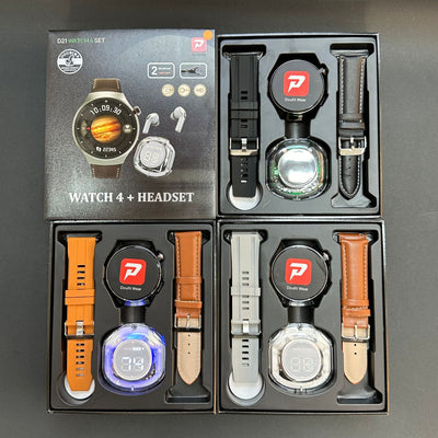 D21 & D25 Watch4 Smart Watch with Dual Straps - Bluetooth Calling & Health Tracker