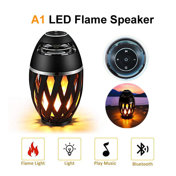 Flame Effect Bluetooth Speaker – Wireless Home Décor Speaker with Realistic Fire Ambiance