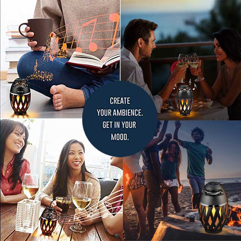 Flame Effect Bluetooth Speaker – Wireless Home Décor Speaker with Realistic Fire Ambiance