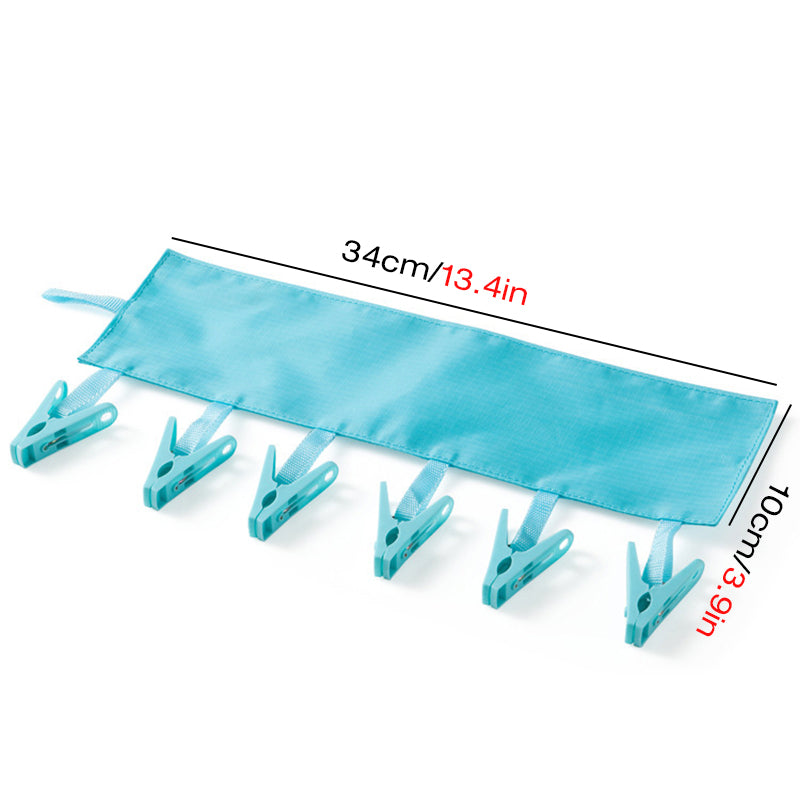 6-Clip Hanging Clothes Dryer Rack