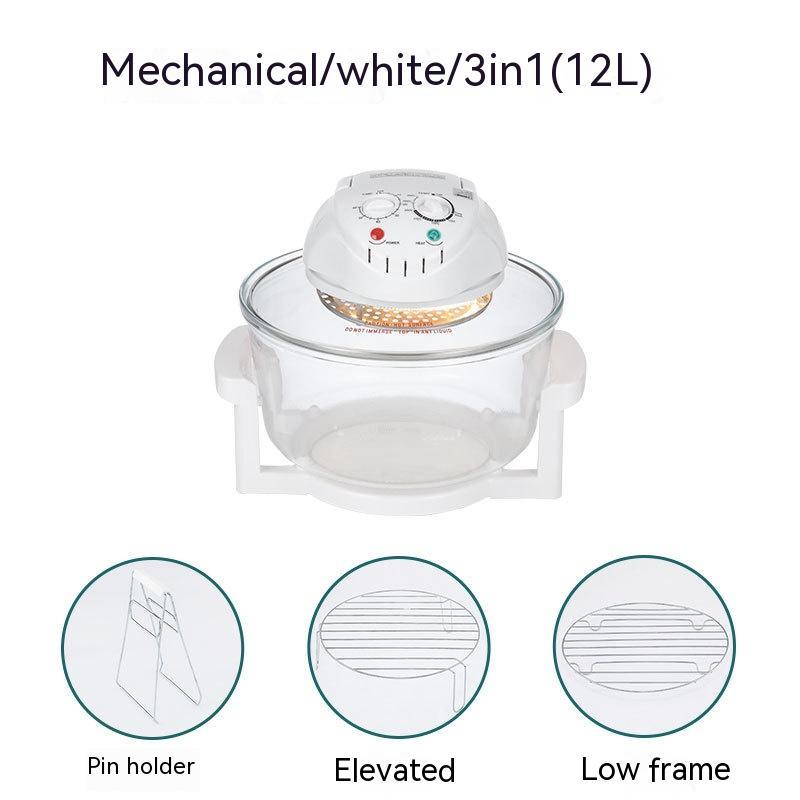 Glass Visual Air Fryer Convection Oven – See-Through Window, Multi-Function