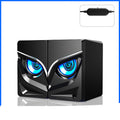 LED Desktop Computer Speakers - USB Powered Sound Bar with 3D Stereo