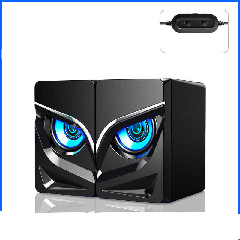 LED Desktop Computer Speakers - USB Powered Sound Bar with 3D Stereo