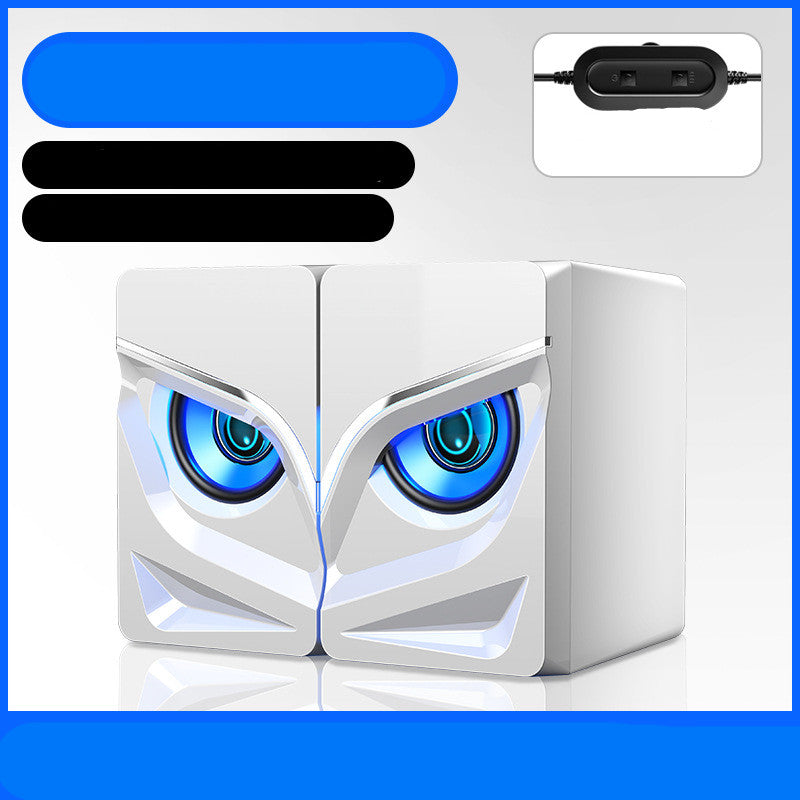 LED Desktop Computer Speakers - USB Powered Sound Bar with 3D Stereo