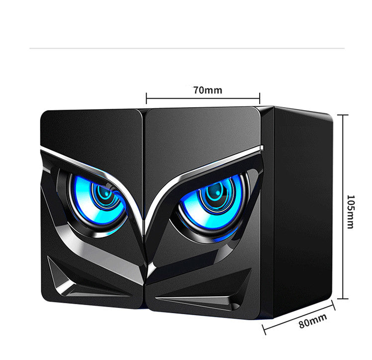LED Desktop Computer Speakers - USB Powered Sound Bar with 3D Stereo