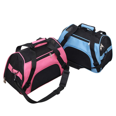 Portable Pet Mesh Carrier Travel Bag - Breathable & Comfortable for Cats & Dogs
