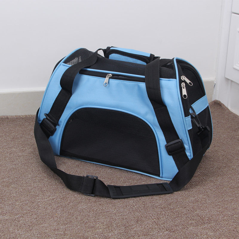Portable Pet Mesh Carrier Travel Bag - Breathable & Comfortable for Cats & Dogs