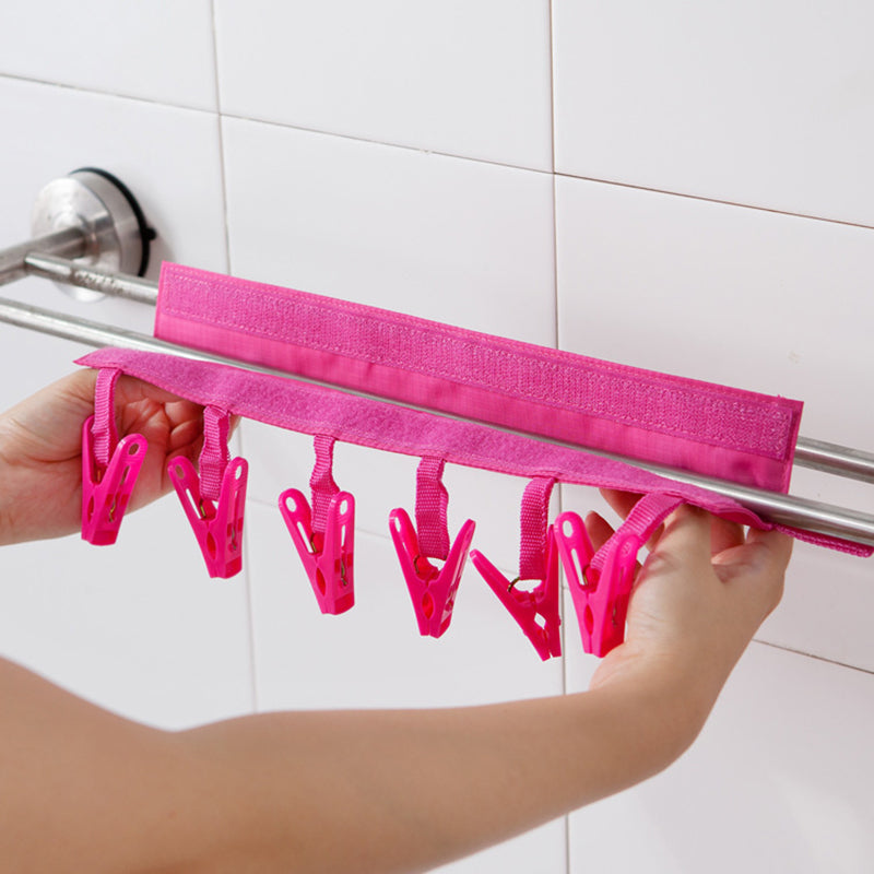 6-Clip Hanging Clothes Dryer Rack