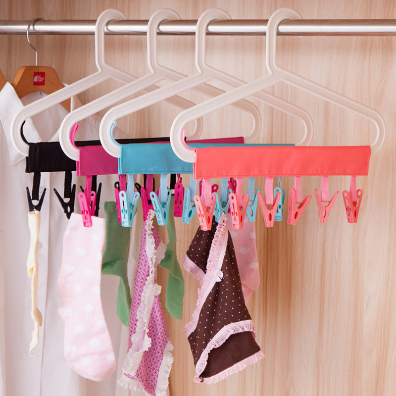 6-Clip Hanging Clothes Dryer Rack