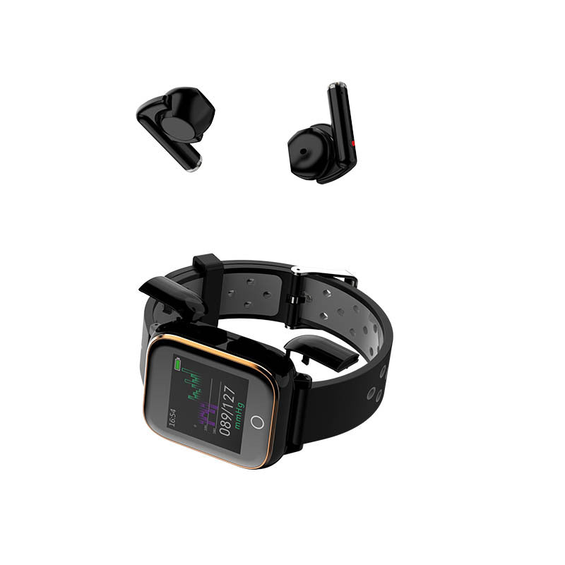 2-in-1 Smart Watch & Bluetooth Earbuds - BT 5.0 Health Tracker with Wireless Earphones
