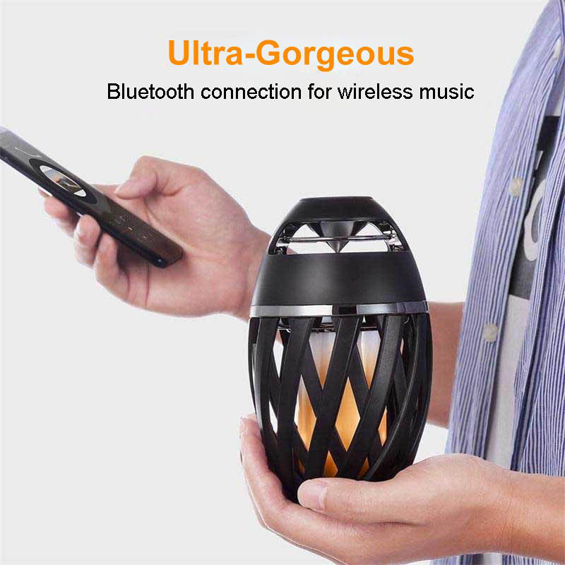 Flame Effect Bluetooth Speaker – Wireless Home Décor Speaker with Realistic Fire Ambiance