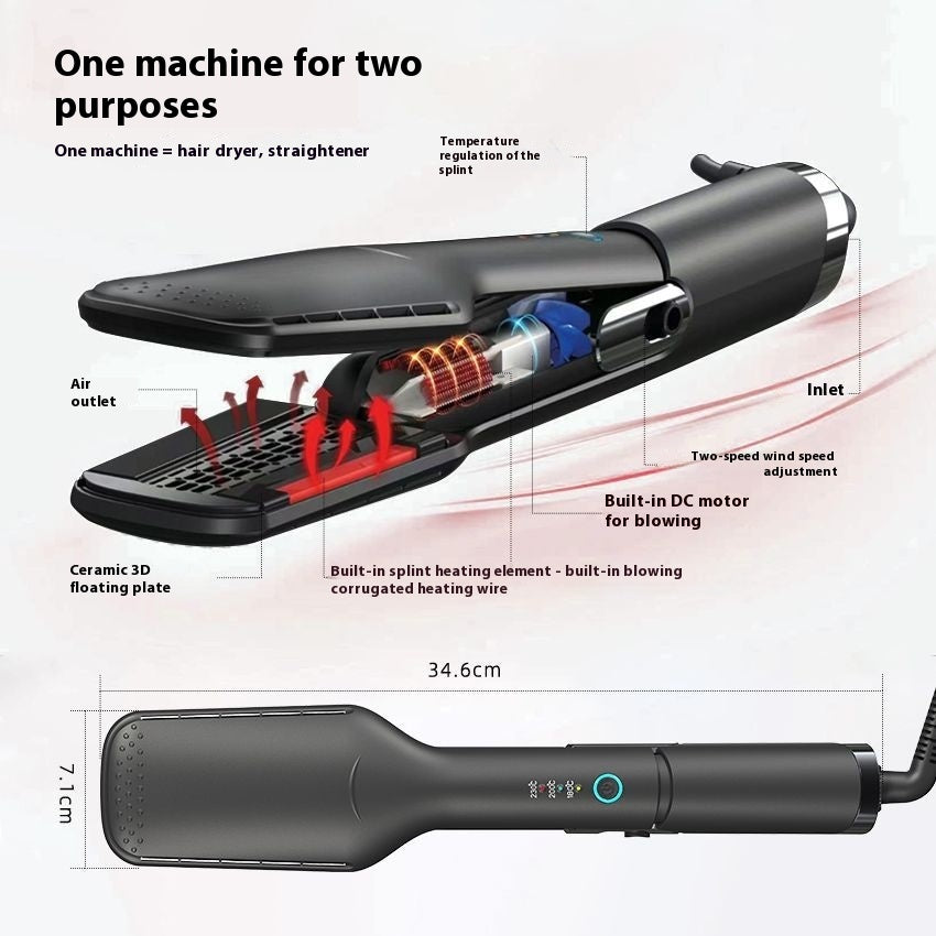 2-in-1 Hair Dryer & Straightener - Wet & Dry Dual Use Electric Hair Styler