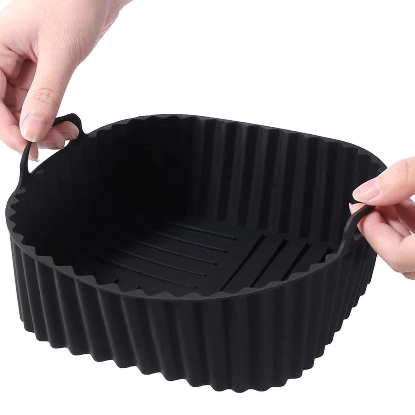 Multicolor Square Silicone Air Fryer Tray – Non-Stick Reusable Liner