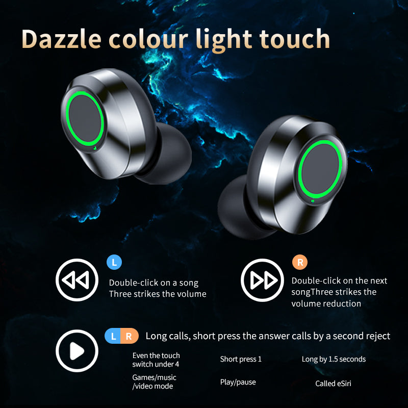 YD03 TWS Wireless Earbuds – Smart Digital Display, Breathing Light & In-Ear Bluetooth 5.0