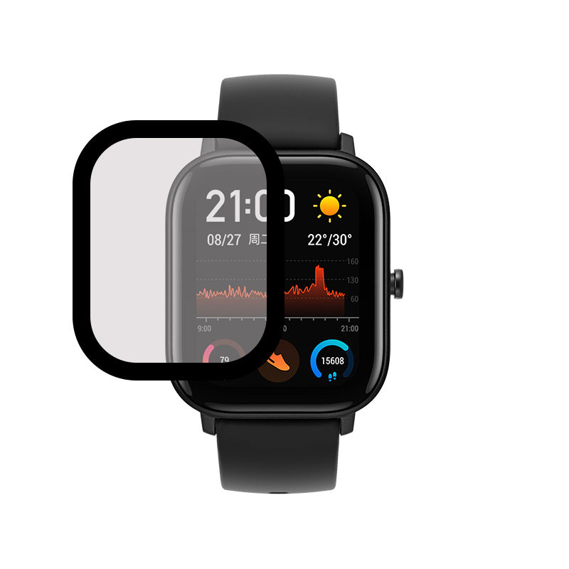 Full Screen Curved Watch Screen Protector Film - Compatible with Apple Watch & Amazfit