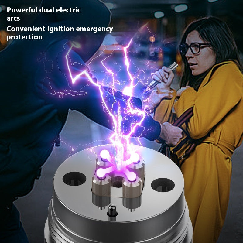 Tactical Self-Defense Flashlight – Aluminum Alloy, Type-C Charging
