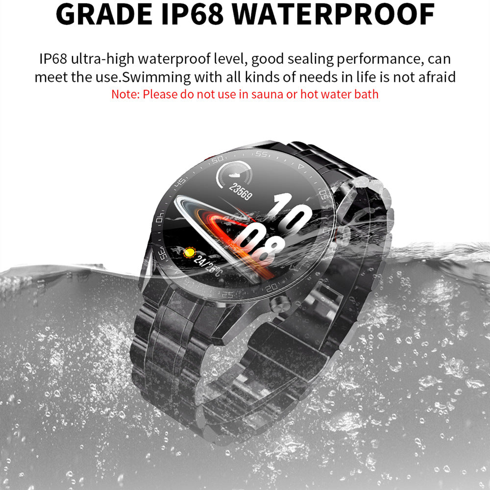 Fashion Steel Band Business Smart Watch - Bluetooth Calling & Health Monitoring
