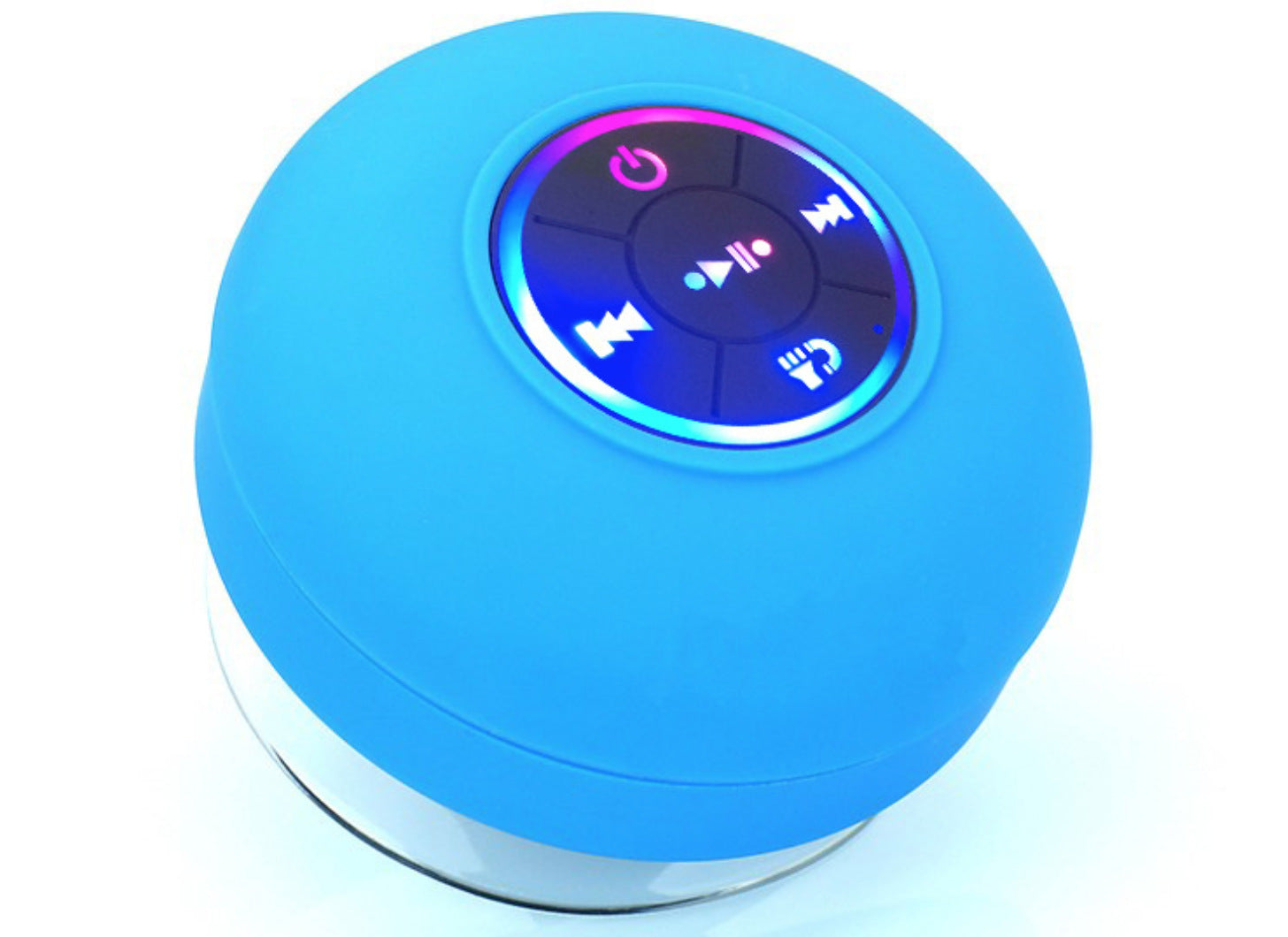 BTS07 Waterproof Bluetooth Speaker with Suction Cup & LED Light – Shower & Outdoor Audio