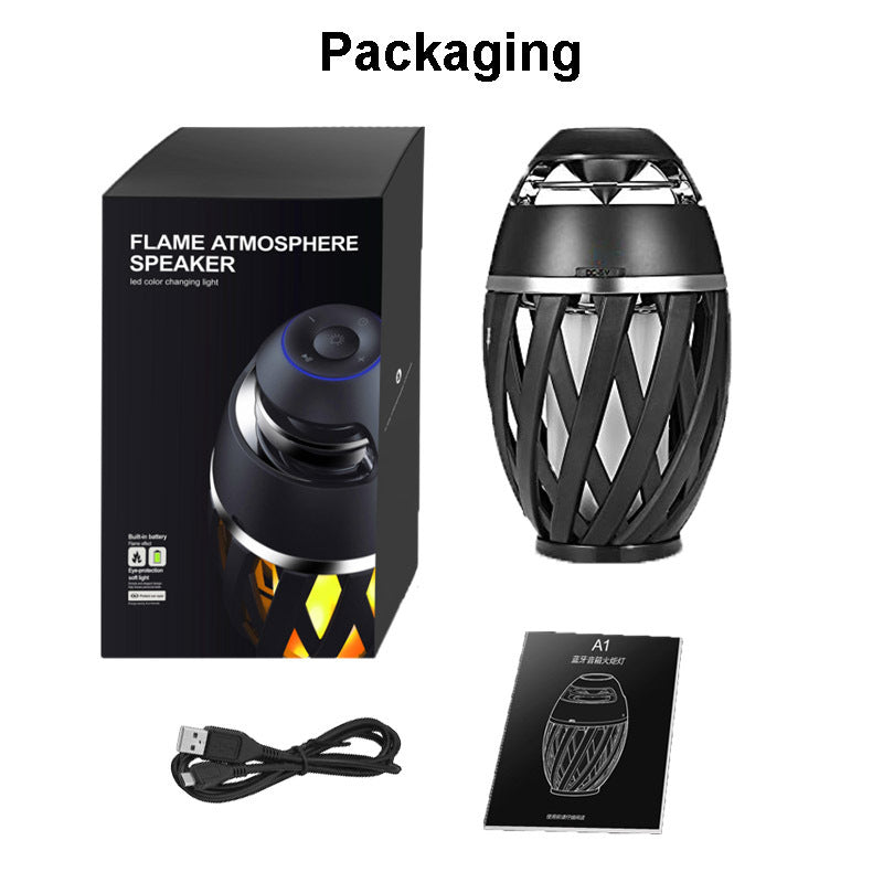 Flame Effect Bluetooth Speaker – Wireless Home Décor Speaker with Realistic Fire Ambiance