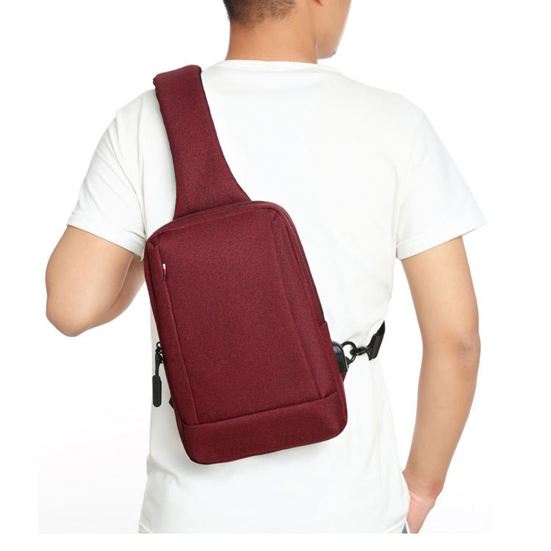 Men's Urban Oxford Crossbody Sling Bag - Waterproof Chest & Shoulder Backpack