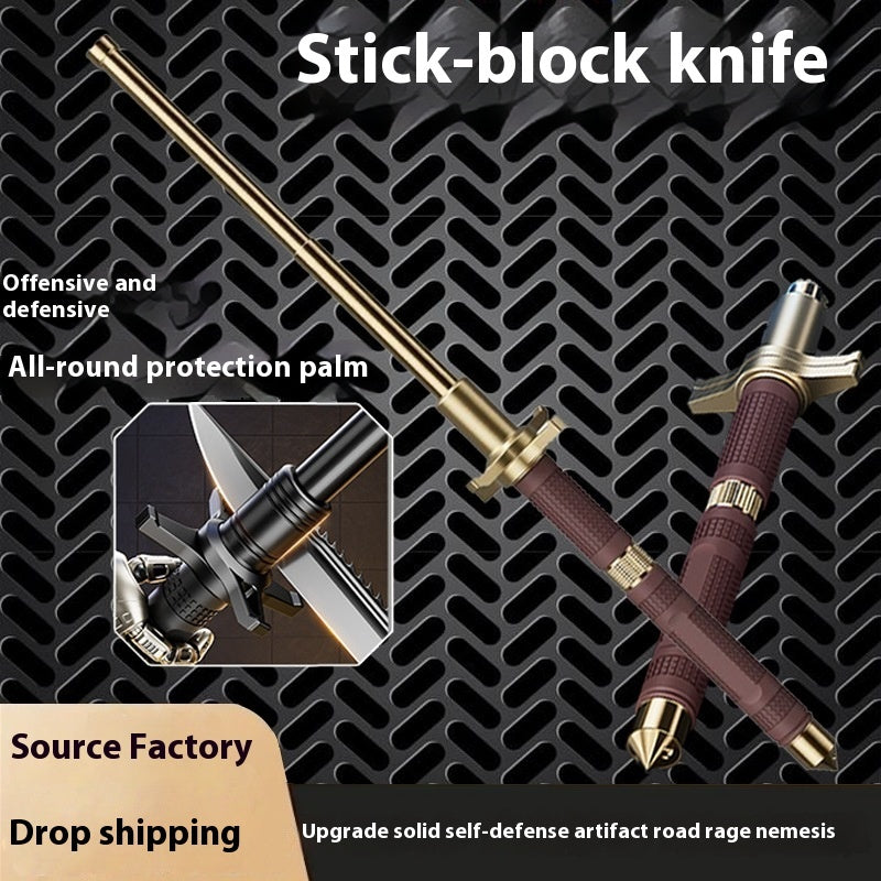Alloy Steel Stretchable Baton – Window Breaker & Self-Defense Stick, 21"-37"