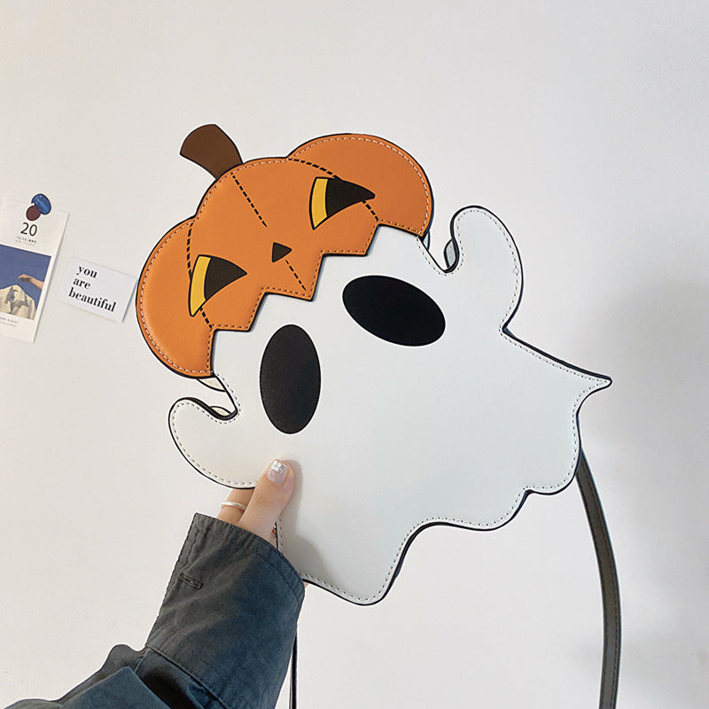 Halloween 3D Pumpkin Ghost Crossbody Bag - Cute Novelty Candy Purse for Women