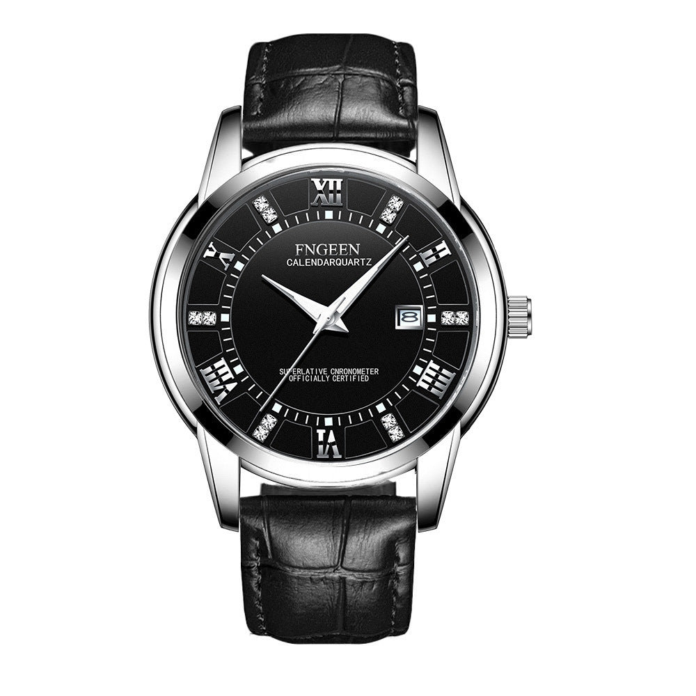 Men's Ultra-Thin Waterproof Quartz Watch - Calendar Business Casual Wristwatch