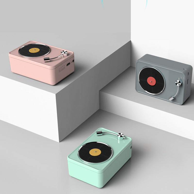 Retro Vinyl Record Wireless Bluetooth Speaker – Vintage Style with Modern Sound