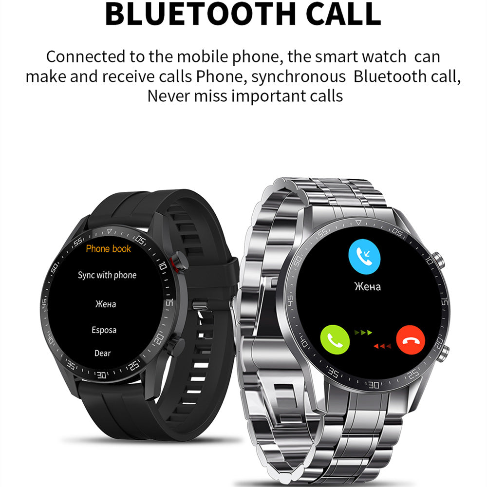 Fashion Steel Band Business Smart Watch - Bluetooth Calling & Health Monitoring