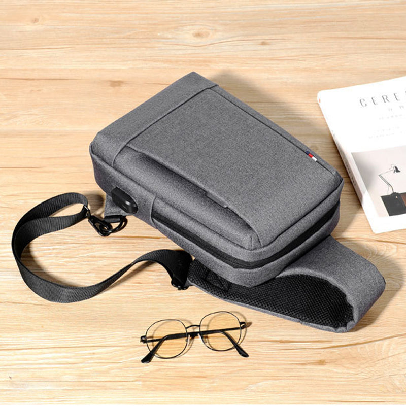 Men's Urban Oxford Crossbody Sling Bag - Waterproof Chest & Shoulder Backpack