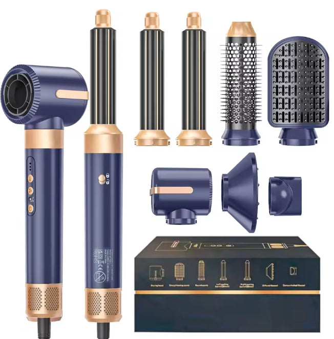 Multifunctional 7-in-1 High-Speed Hair Dryer 1400W - Negative Ion Brushless Motor