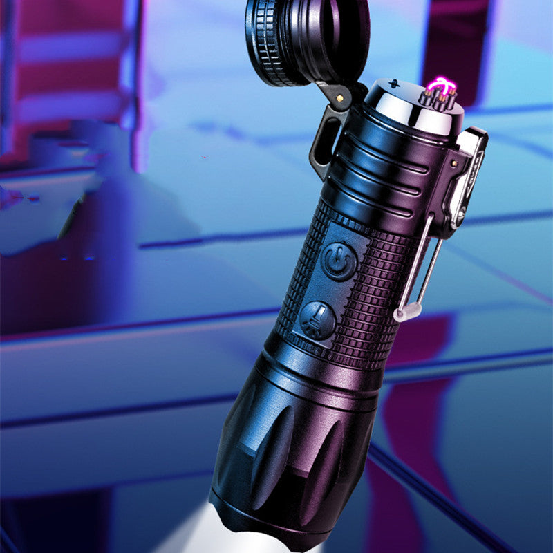 Women's Double Arc Self-Defense Torch – USB Rechargeable Stun Flashlight