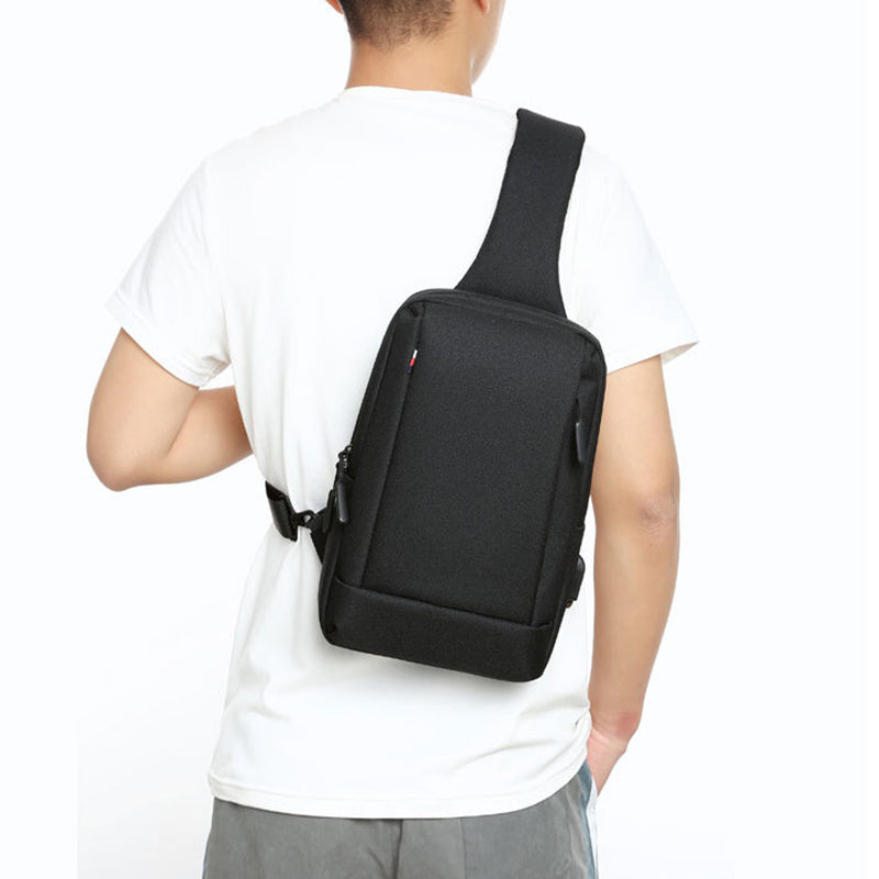 Men's Urban Oxford Crossbody Sling Bag - Waterproof Chest & Shoulder Backpack