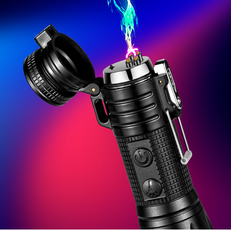 Women's Double Arc Self-Defense Torch – USB Rechargeable Stun Flashlight
