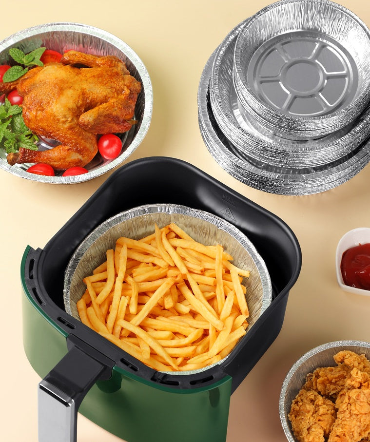Air Fryer Tin Foil Tray – Disposable Aluminum Baking Liners