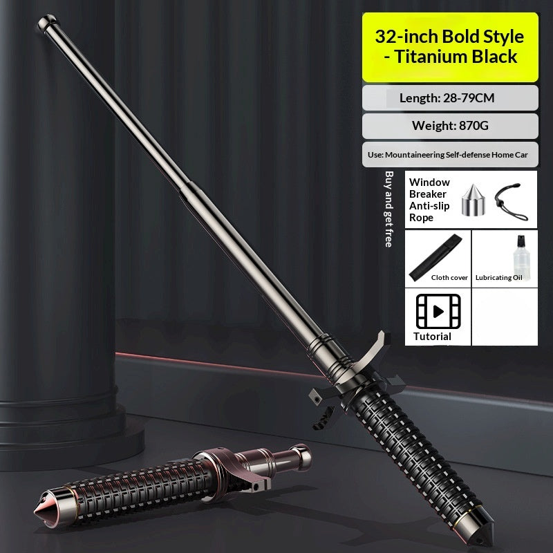 Alloy Steel Telescopic Baton – Quenched Self-Defense Stick, 26"-37"