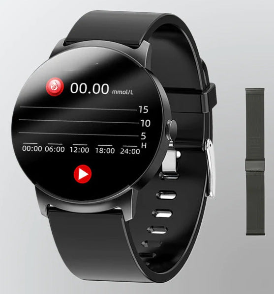 Health Monitoring Smartwatch - Blood Glucose, Temperature & Sleep Tracker