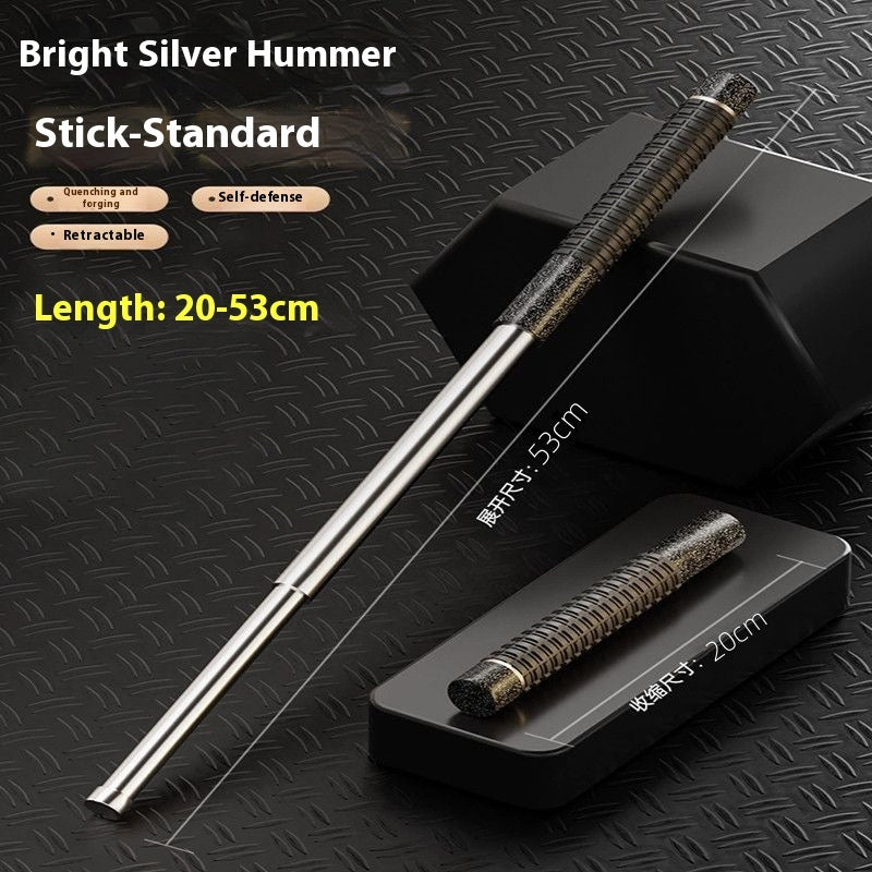 Alloy Steel Stretchable Baton – Window Breaker & Self-Defense Stick, 21"-37"