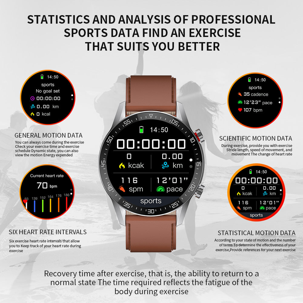 Fashion Steel Band Business Smart Watch - Bluetooth Calling & Health Monitoring