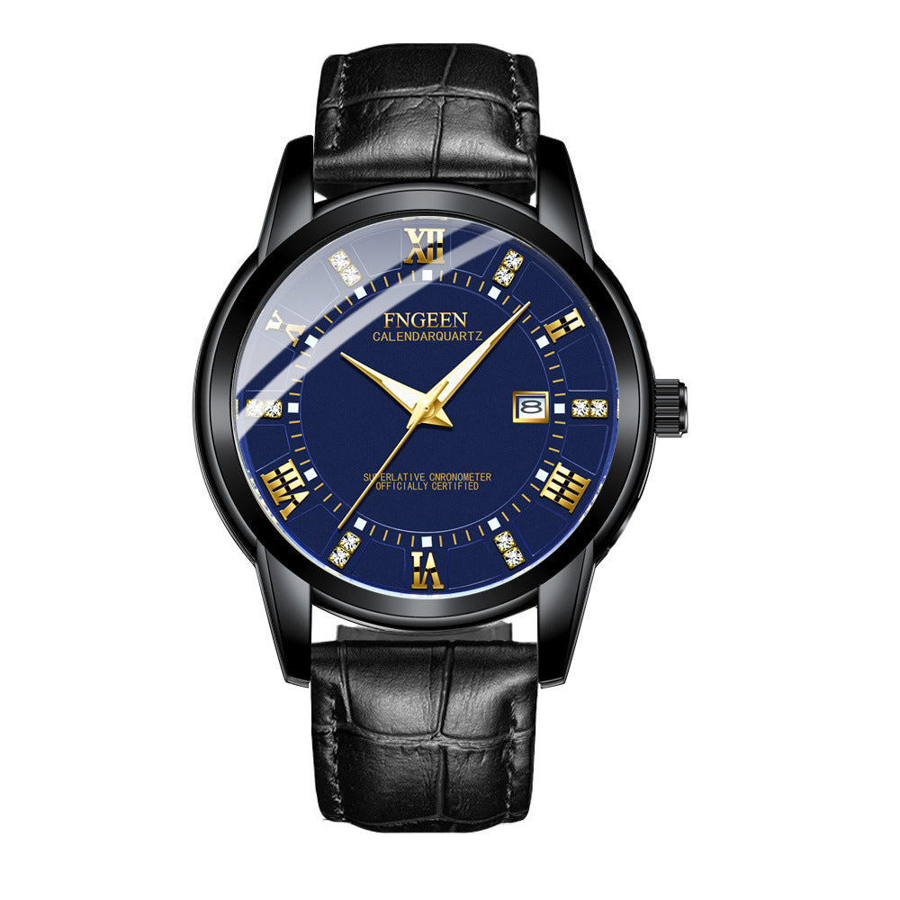 Men's Ultra-Thin Waterproof Quartz Watch - Calendar Business Casual Wristwatch