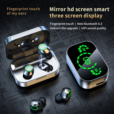 YD03 TWS Wireless Earbuds – Smart Digital Display, Breathing Light & In-Ear Bluetooth 5.0