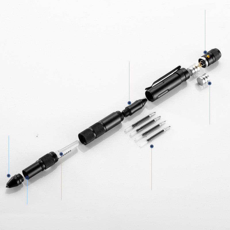 4-in-1 Tactical Self-Defense Pen – Flashlight, Window Breaker & Writing