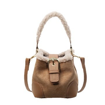 Women's Retro Plush Crossbody Bag - Versatile Designer Shoulder Handbag
