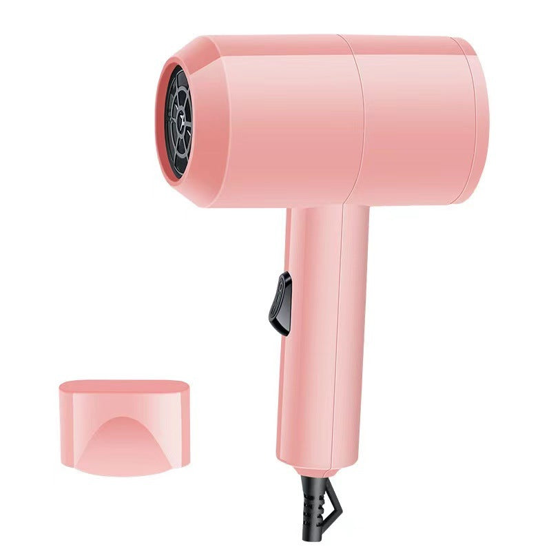 Household High-Power Negative Ion Hair Dryer with Blue Light - Foldable 4-Speed