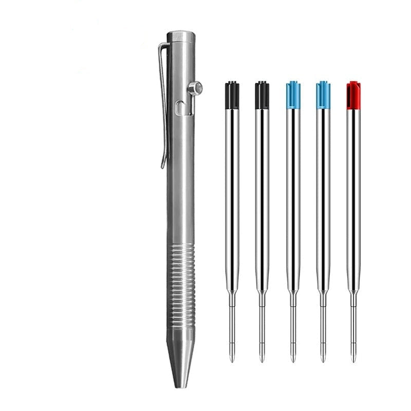 Titanium Alloy Tactical Pen – Camping & Self-Defense
