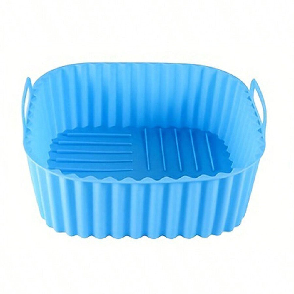 Multicolor Square Silicone Air Fryer Tray – Non-Stick Reusable Liner